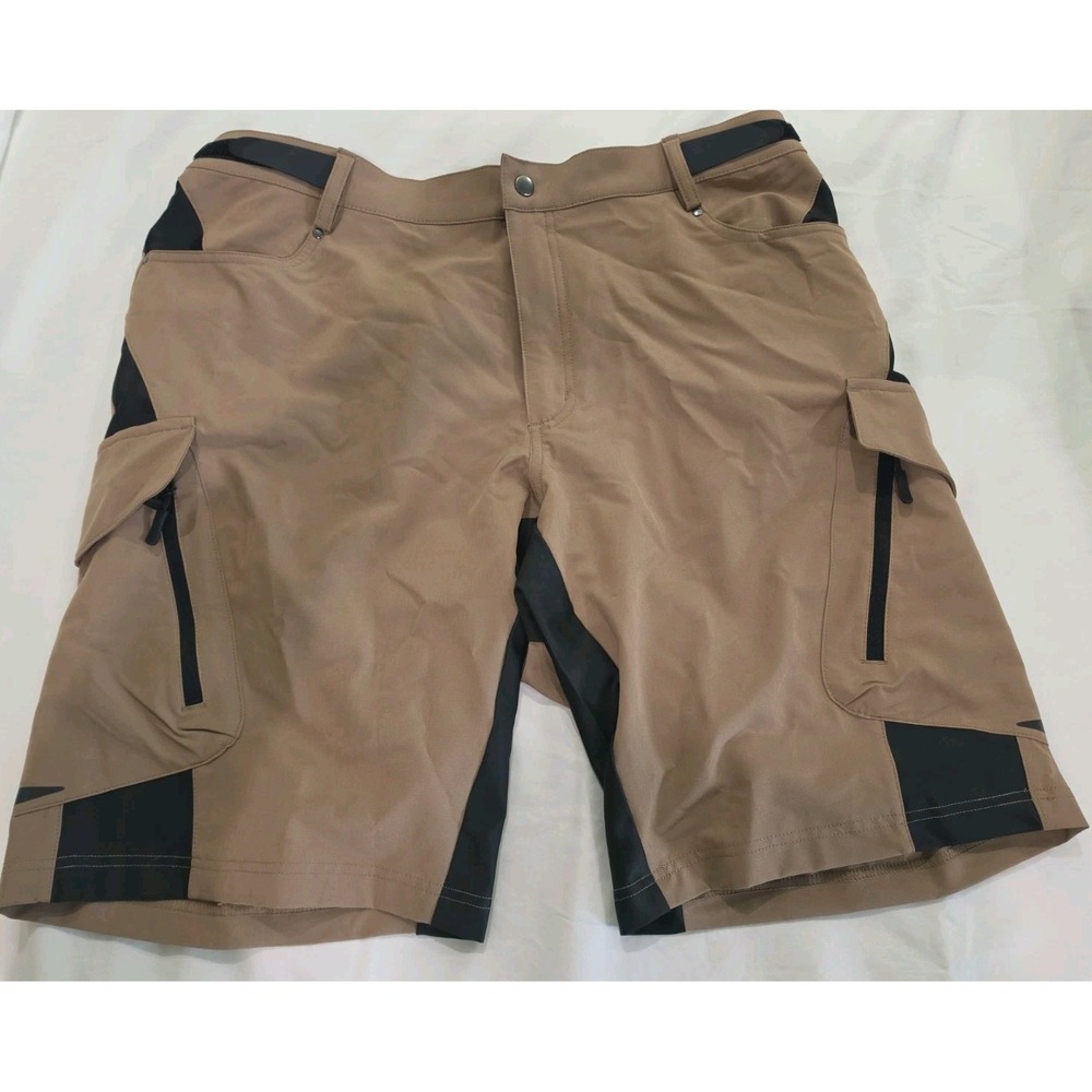 Palmyth Men's Fishing Cargo Shorts 3XL Khaki Quick Dry Utility Outdoor 10.5